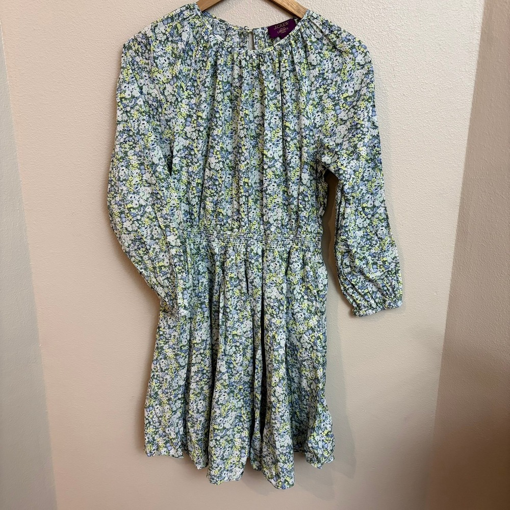 J.Crew Liberty of London Floral Dress MT Medium Tall Ditsy Smocked Waist Pockets